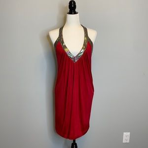 BCBG - Sexy Red Cocktail Halter Dress